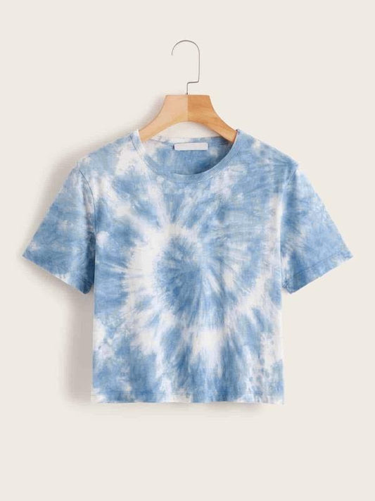 Boxy Tie-Dye Wash Tee - INS | Online Fashion Free Shipping Clothing, Dresses, Tops, Shoes