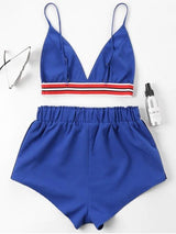 Bra Two Piece Shorts Tracksuit - INS | Online Fashion Free Shipping Clothing, Dresses, Tops, Shoes