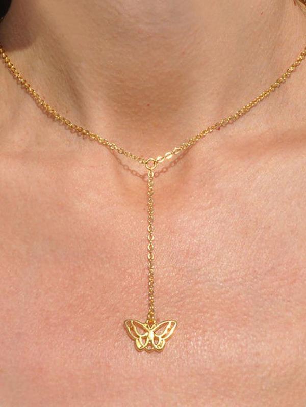 Butterfly Charm Y-lariat Necklace - LuckyFash™