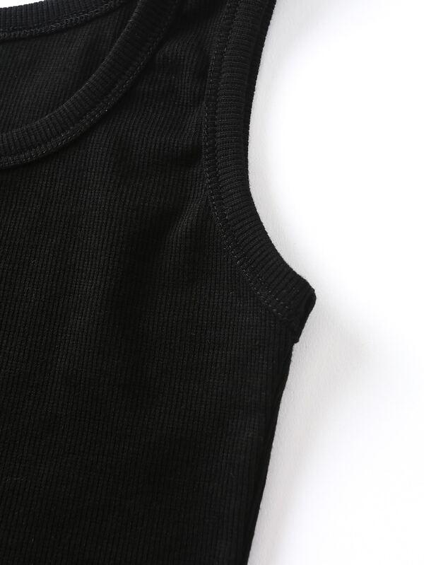 Button Detail Scoop Neck Tank Top - INS | Online Fashion Free Shipping Clothing, Dresses, Tops, Shoes