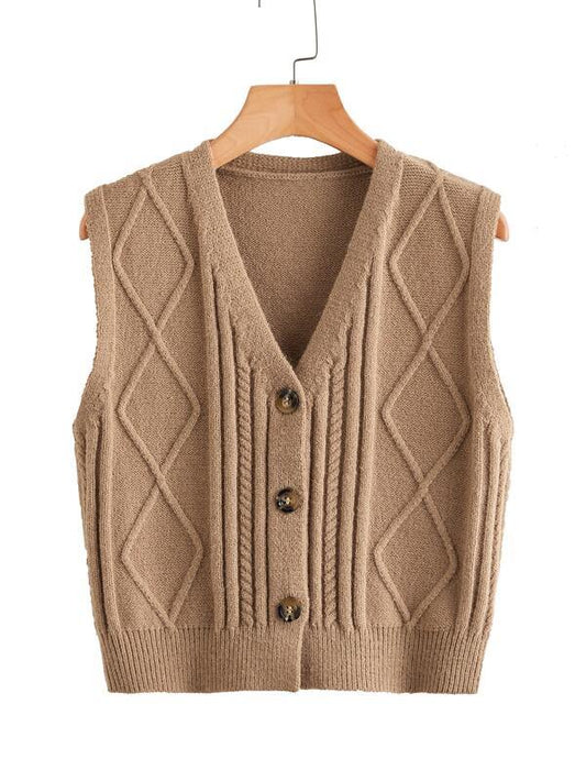 Button Front Ribbed Knit Cardigan - INS | Online Fashion Free Shipping Clothing, Dresses, Tops, Shoes