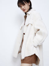 Button Up Drop Shoulder Teddy Coat - INS | Online Fashion Free Shipping Clothing, Dresses, Tops, Shoes