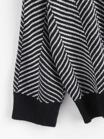 Button Up Stripes Oversized Cardigan - INS | Online Fashion Free Shipping Clothing, Dresses, Tops, Shoes