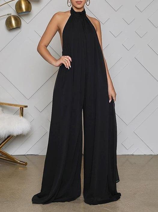 Casual Chiffon Loose Backless Women's Jumpsuit - Jumpsuits - INS | Online Fashion Free Shipping Clothing, Dresses, Tops, Shoes - 13/05/2021 - 13052021 - 130521