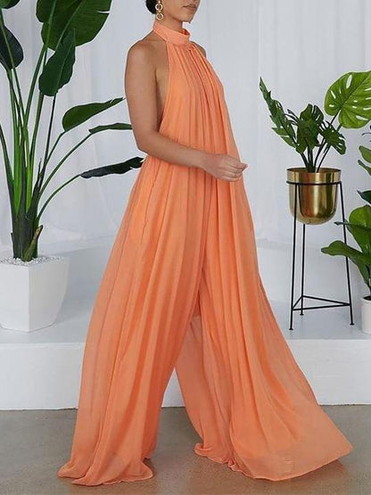 Casual Chiffon Loose Backless Women's Jumpsuit - Jumpsuits - INS | Online Fashion Free Shipping Clothing, Dresses, Tops, Shoes - 13/05/2021 - 13052021 - 130521