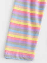 Casual Colorful Stripes Tee - INS | Online Fashion Free Shipping Clothing, Dresses, Tops, Shoes