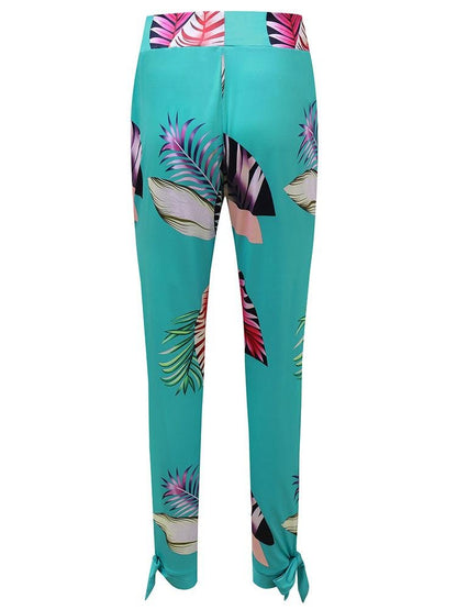 Casual High-waist Printed Beach Pants - Pants - INS | Online Fashion Free Shipping Clothing, Dresses, Tops, Shoes - 17/05/2021 - Color_Blue - PAN210519116