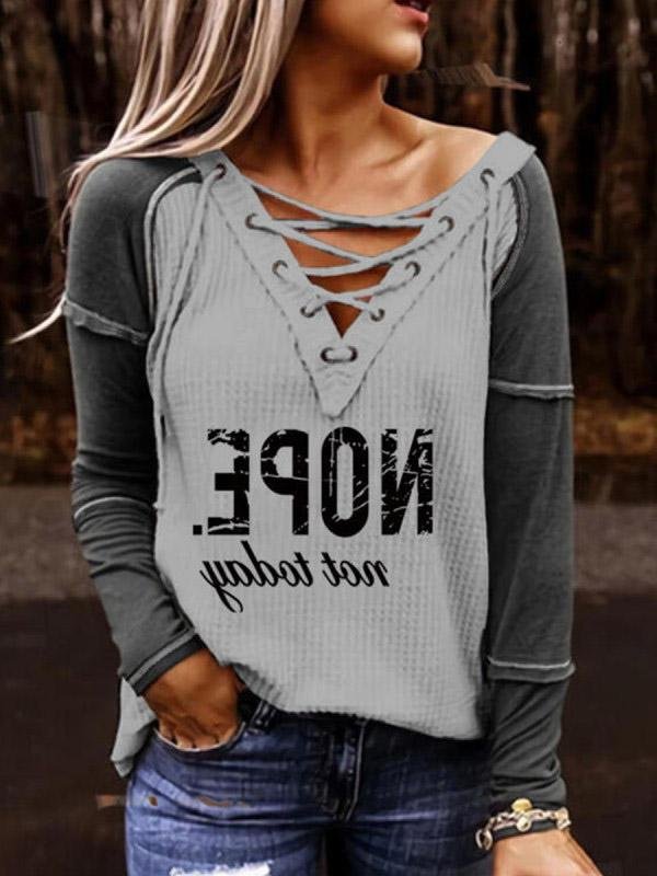 Casual Letter Print Short Sleeve V-Neck T-Shirt - T-Shirts - INS | Online Fashion Free Shipping Clothing, Dresses, Tops, Shoes - 20-30 - 26/07/2021 - Category_T-Shirts