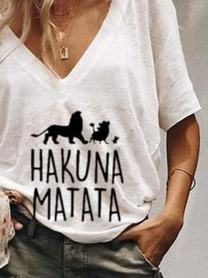 Casual Printed T-shirt Plus Size Loose T-shirt - T-shirts - INS | Online Fashion Free Shipping Clothing, Dresses, Tops, Shoes - 10-20 - 25/06/2021 - color-white