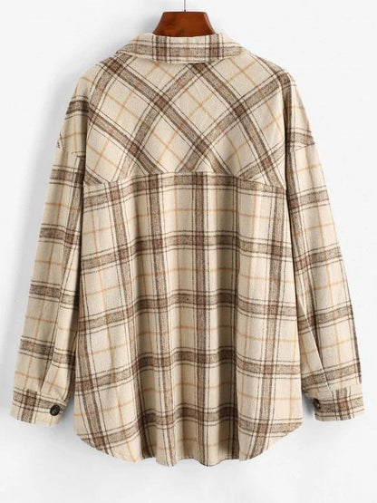 Checked Wool Blend Coat - INS | Online Fashion Free Shipping Clothing, Dresses, Tops, Shoes