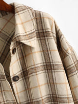 Checked Wool Blend Coat - INS | Online Fashion Free Shipping Clothing, Dresses, Tops, Shoes