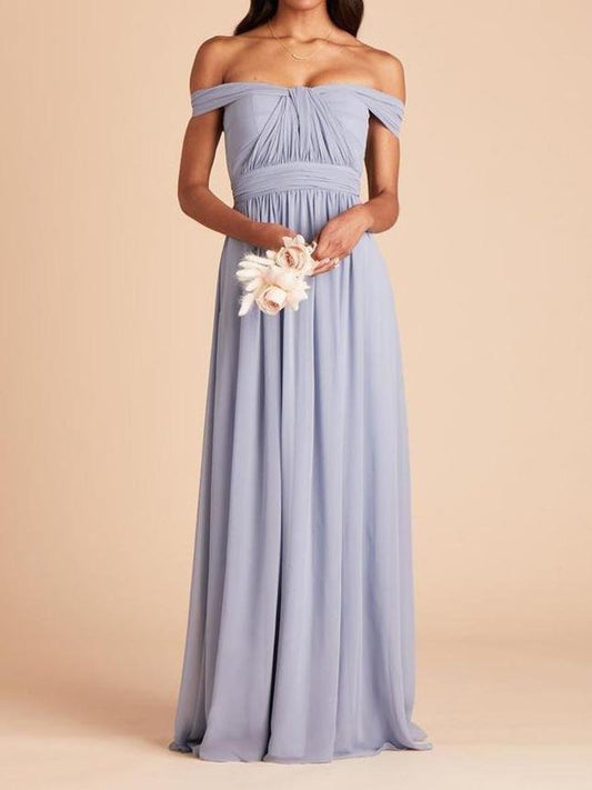 Chiffon Convertible Bridesmaid Maxi Dress - Maxi Dresses - INS | Online Fashion Free Shipping Clothing, Dresses, Tops, Shoes - 14/04/2021 - Banquet - chiffon-dress