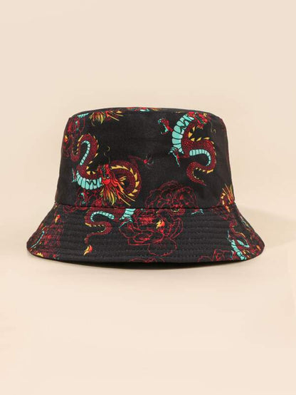 Chinese Dragon Pattern Bucket Hat - LuckyFash™