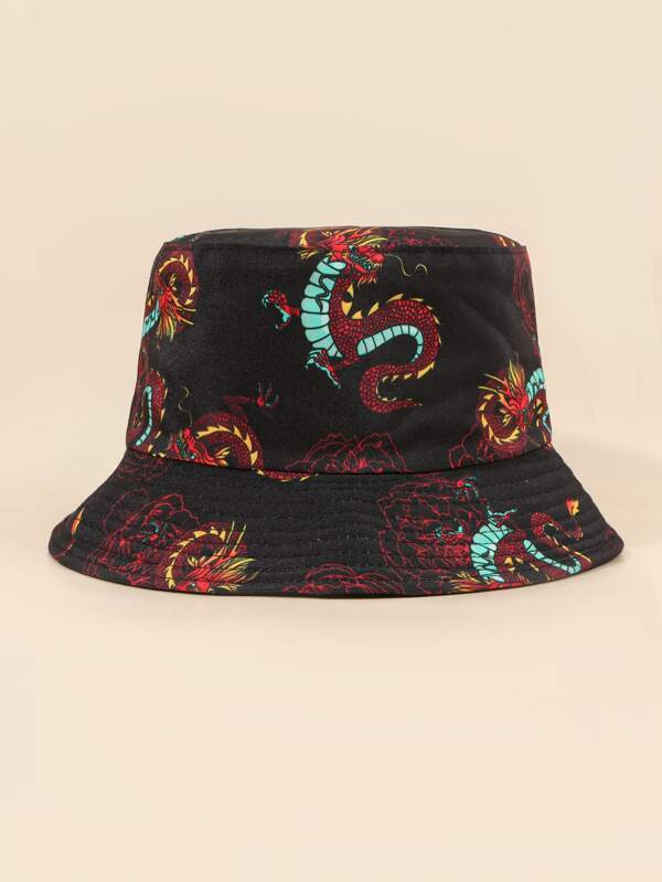 Chinese Dragon Pattern Bucket Hat - LuckyFash™