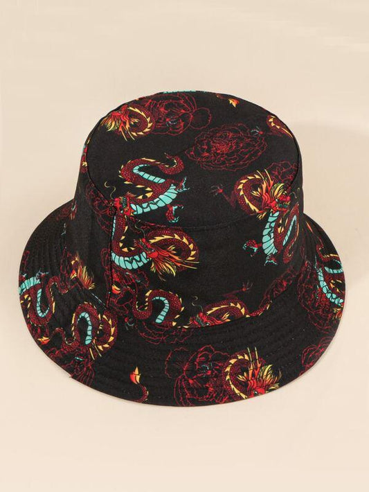 Chinese Dragon Pattern Bucket Hat - LuckyFash™