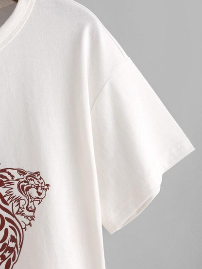 Chinese Style Graphic Tee - INS | Online Fashion Free Shipping Clothing, Dresses, Tops, Shoes