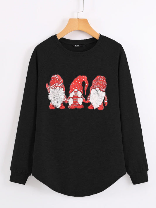 Christmas Print Raglan Sleeve Sweatshirt - INS | Online Fashion Free Shipping Clothing, Dresses, Tops, Shoes