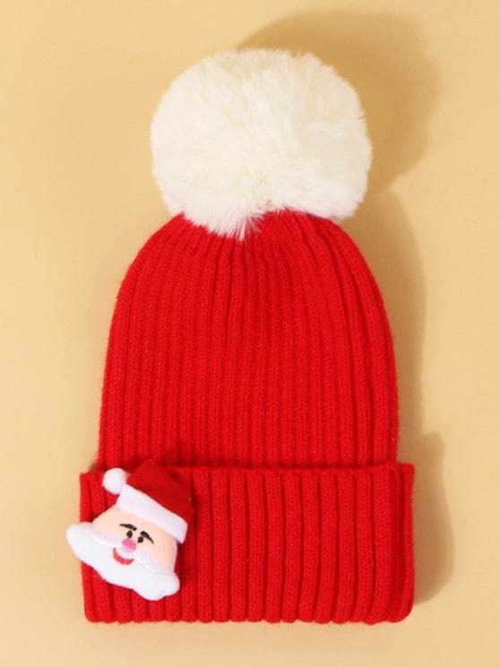 Christmas Santa Pattern Pom Pom Hat - LuckyFash™