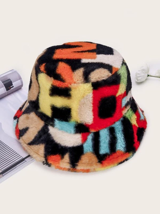 Colorblock Plush Bucket Hat - LuckyFash™