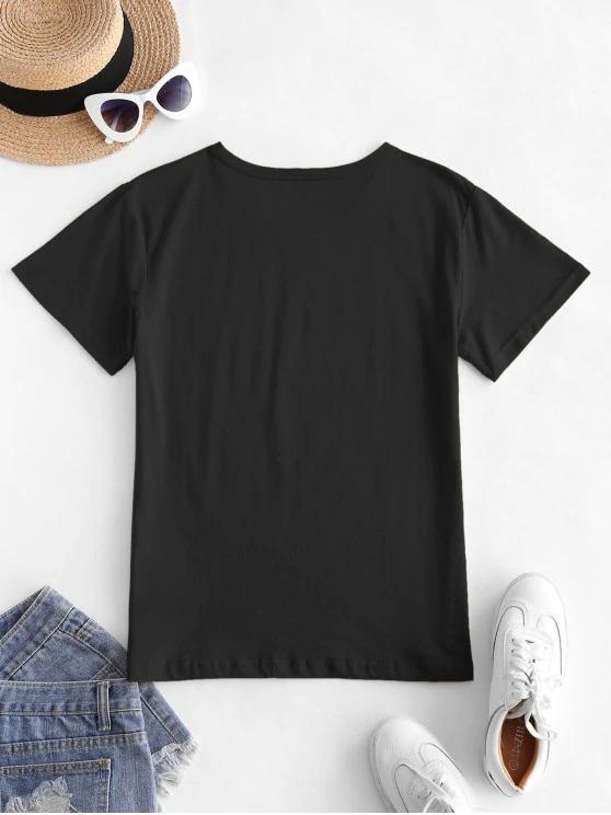 Cotton Graphic Short Sleeves Tee - INS | Online Fashion Free Shipping Clothing, Dresses, Tops, Shoes