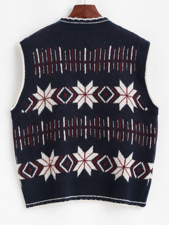 Crew Neck Geo Pattern Sweater Vest - INS | Online Fashion Free Shipping Clothing, Dresses, Tops, Shoes