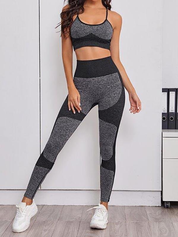 Criss Cross Backless Sports Set - Activewear - INS | Online Fashion Free Shipping Clothing, Dresses, Tops, Shoes - Activewear - Blue - Color_Blue