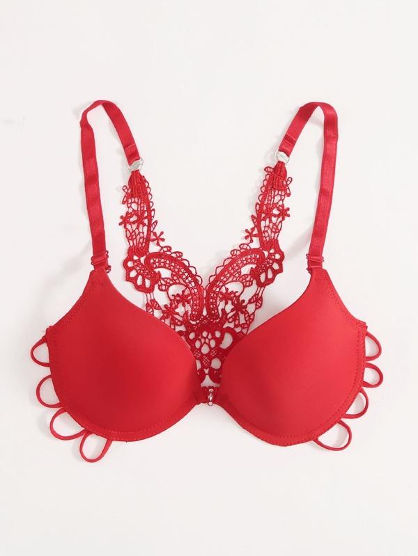 Crochet Back Underwire Bra - INS | Online Fashion Free Shipping Clothing, Dresses, Tops, Shoes