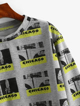 Cropped CHICAGO Graphic Sweatshirt - INS | Online Fashion Free Shipping Clothing, Dresses, Tops, Shoes