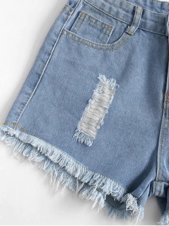 Destroyed Mini Denim Shorts - INS | Online Fashion Free Shipping Clothing, Dresses, Tops, Shoes