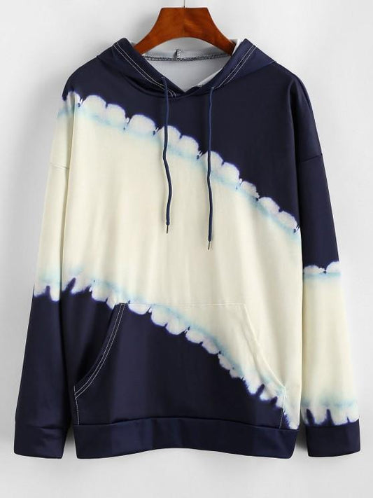 Dip Dye Kangaroo Pocket Drawstring Hoodie - INS | Online Fashion Free Shipping Clothing, Dresses, Tops, Shoes