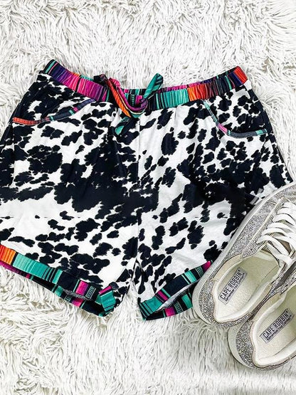 Drawstring Leopard Print Casual Shorts - Shorts - INS | Online Fashion Free Shipping Clothing, Dresses, Tops, Shoes - 10-20 - 19/06/2021 - Bottoms
