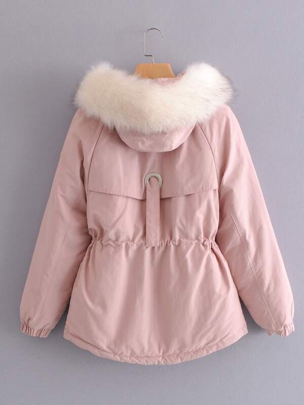 Drawstring Parka Coat - INS | Online Fashion Free Shipping Clothing, Dresses, Tops, Shoes