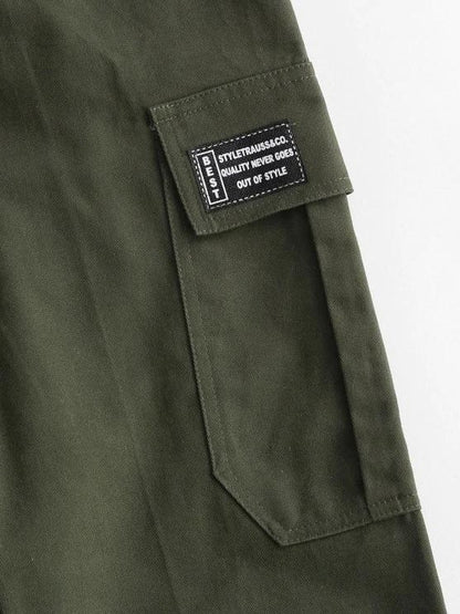 Drawstring Pocket Beam Feet Cargo Pants - Pants - INS | Online Fashion Free Shipping Clothing, Dresses, Tops, Shoes - 02/18/2021 - 2XL - Bottoms