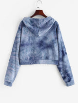 Drawstring Tie Dye Heart Graphic Hoodie - INS | Online Fashion Free Shipping Clothing, Dresses, Tops, Shoes