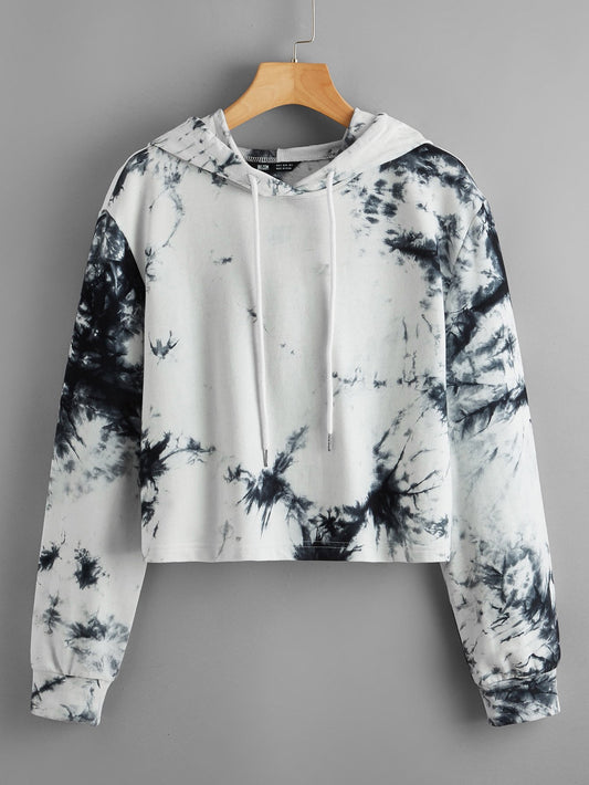 Drop Shoulder Tie Dye Hoodie - INS | Online Fashion Free Shipping Clothing, Dresses, Tops, Shoes