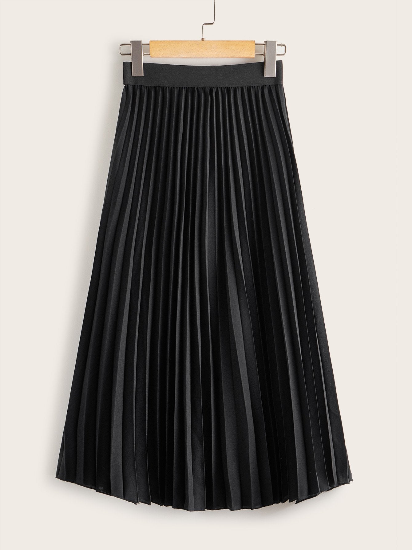 Elastic Waist Pleated Midi Skirt - INS | Online Fashion Free Shipping Clothing, Dresses, Tops, Shoes