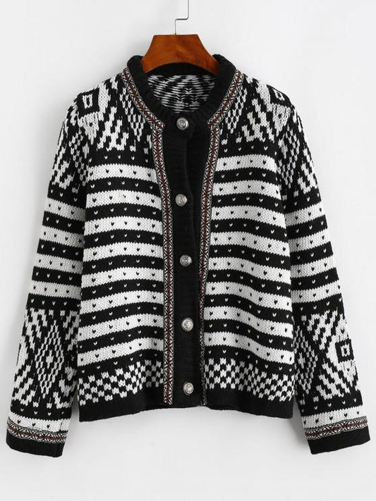 Ethnic Graphic Thick Cardigan - INS | Online Fashion Free Shipping Clothing, Dresses, Tops, Shoes