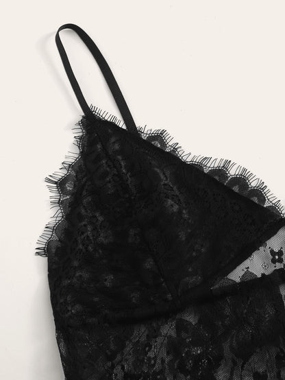 Eyelash Floral Lace Lingerie Set - INS | Online Fashion Free Shipping Clothing, Dresses, Tops, Shoes