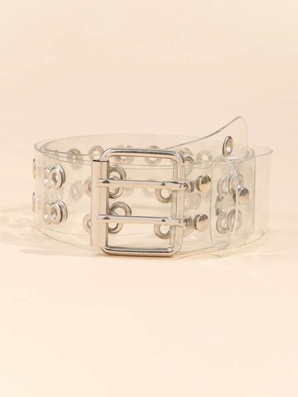 Eyelet Decor Clear Belt - INS | Online Fashion Free Shipping Clothing, Dresses, Tops, Shoes