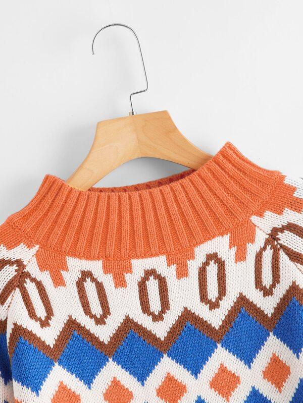 Fair Isle Pattern Sweater - INS | Online Fashion Free Shipping Clothing, Dresses, Tops, Shoes
