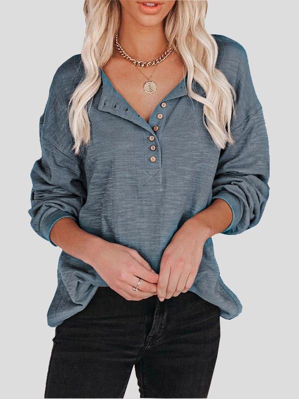 INS Women's Buttoned Lantern Sleeve Long Sleeve Blouses - Blouses - INS | Online Fashion Free Shipping Clothing, Dresses, Tops, Shoes - 03/08/2021 - 10-20 - BLO2108041294