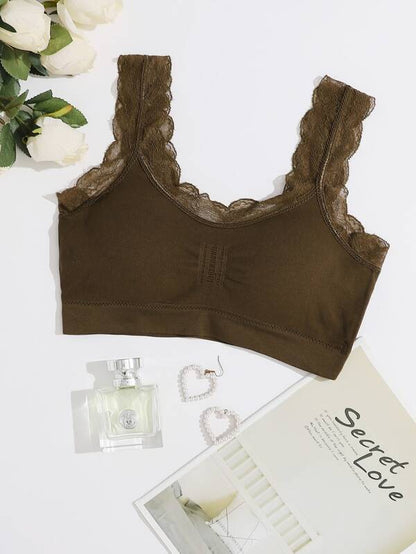 Lace Trim Bralette - INS | Online Fashion Free Shipping Clothing, Dresses, Tops, Shoes