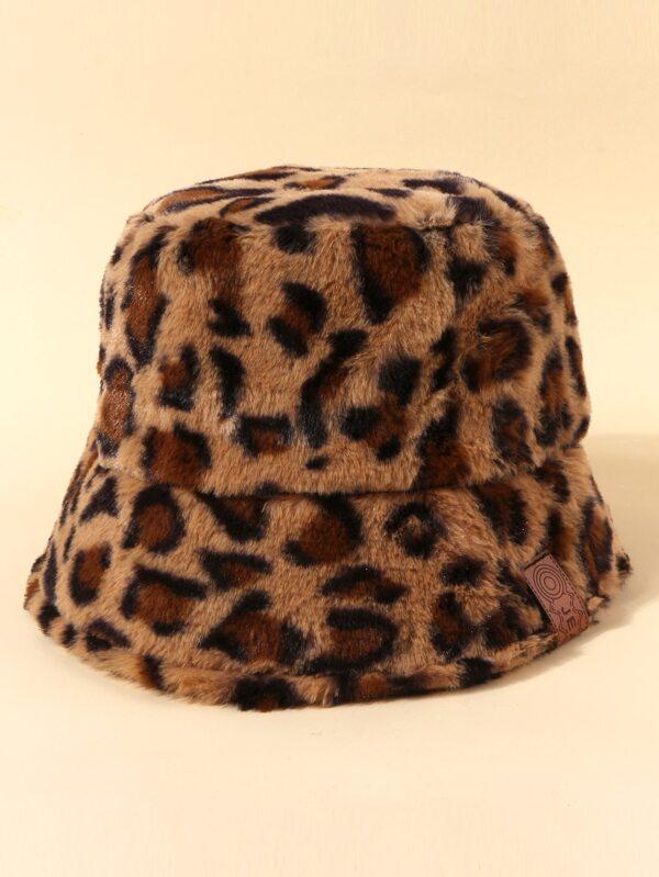 Leopard Pattern Fluffy Bucket Hat - LuckyFash™
