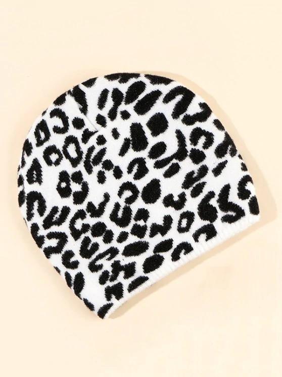 Leopard Pattern Knitted Hat - INS | Online Fashion Free Shipping Clothing, Dresses, Tops, Shoes