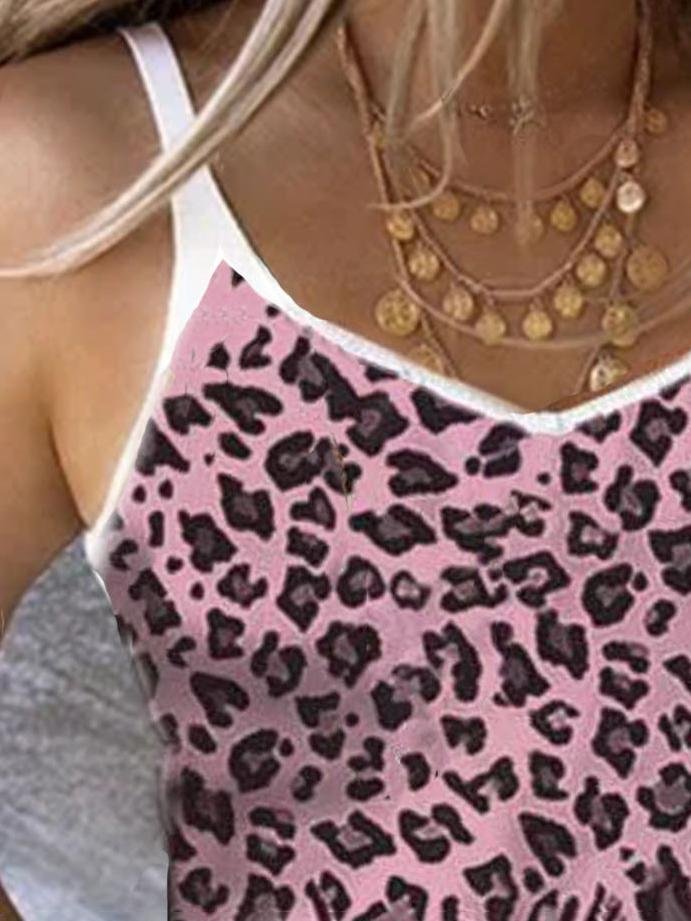 Leopard Print Camisole Top Vest - Tank Tops - INS | Online Fashion Free Shipping Clothing, Dresses, Tops, Shoes - 01/07/2021 - 10-20 - color-apricot