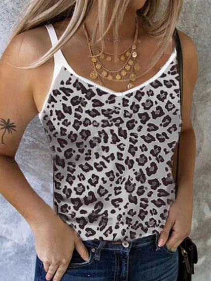 Leopard Print Camisole Top Vest - Tank Tops - INS | Online Fashion Free Shipping Clothing, Dresses, Tops, Shoes - 01/07/2021 - 10-20 - color-apricot