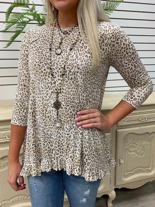 Leopard Print Casual Blouse - INS | Online Fashion Free Shipping Clothing, Dresses, Tops, Shoes
