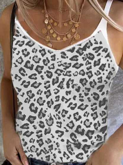 Leopard Print Stretch Camisole Top - Tank Tops - INS | Online Fashion Free Shipping Clothing, Dresses, Tops, Shoes - 10-20 - 17/06/2021 - color-apricot