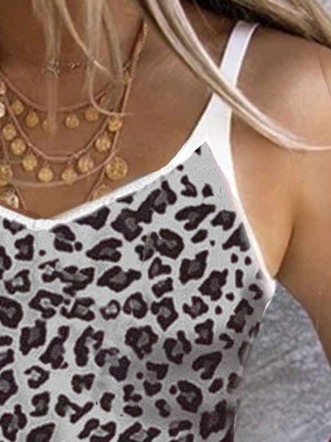 Leopard Print Stretch Camisole Top - Tank Tops - INS | Online Fashion Free Shipping Clothing, Dresses, Tops, Shoes - 10-20 - 17/06/2021 - color-apricot