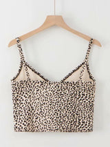 Leopard Print Surplice Cami Top - INS | Online Fashion Free Shipping Clothing, Dresses, Tops, Shoes